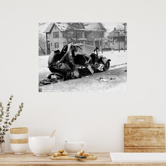 Antiker Autowrack, 1923 Poster (Küche)