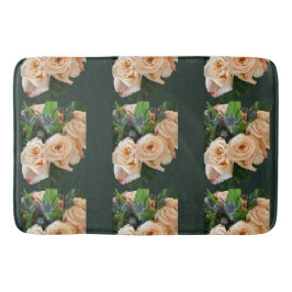Antiker Badezimmerteppich mit Pfirsichrosen und Di Badematte