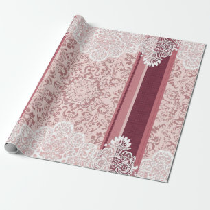 Antiker barocker Damast Geschenkpapier