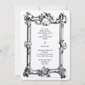 Antiker Barockrahmen aus dem 18. Jahrhundert mit R Einladung (Vorderseite)