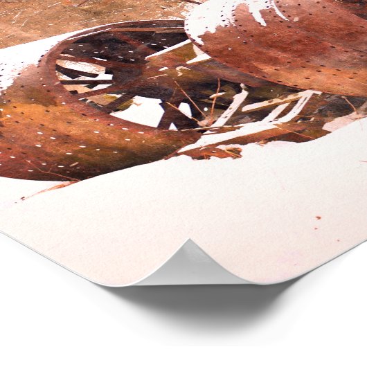 Antiker Bauerntraktor Poster (Ecke)