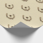 Antiker Bienenkranz Geschenkpapier (Ecke)