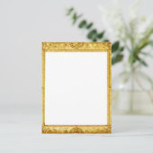 Antiker Bilderrahmen mit goldenem Vintage-Scroll-D Postkarte (Stehend Vorderseite)