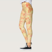 Antiker Blumen-Explosions-Effekt in hellgelber Tex Leggings (Links)