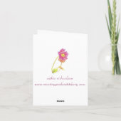 Antiker Blumen-Stuhl, der leeres Notecard zeichnet Karte (Rückseite)