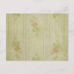 Antiker Blumen Tapeten Hintergrund Postkarte