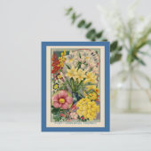 Antiker Blumenkatalog Postkarte (Stehend Vorderseite)
