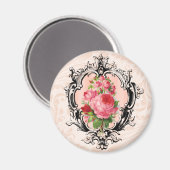 Antiker Blumenmagnet Magnet (Vorderseite/Rückseite)