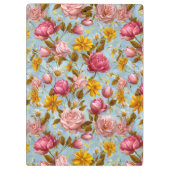 Antiker Blumenprint Klemmbrett (Rückseite)