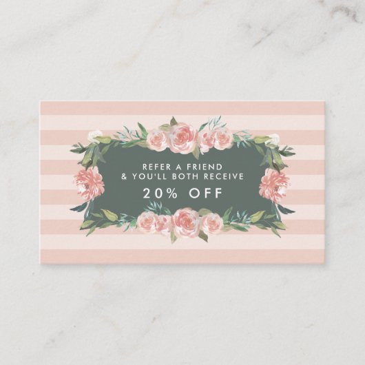 Antiker Blumenrahmen Empfehlungskarte (Vorderseite)