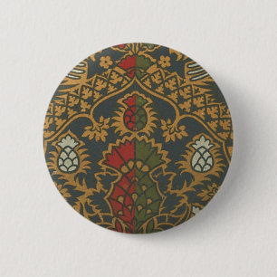 Antiker Blumenstoff (10) Button