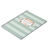 Antiker Blumenstreifen Notizblock (Linke Seite)