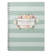 Antiker Blumenstreifen Notizblock (Vorderseite)