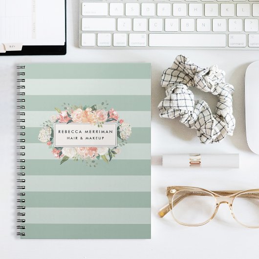 Antiker Blumenstreifen Notizblock