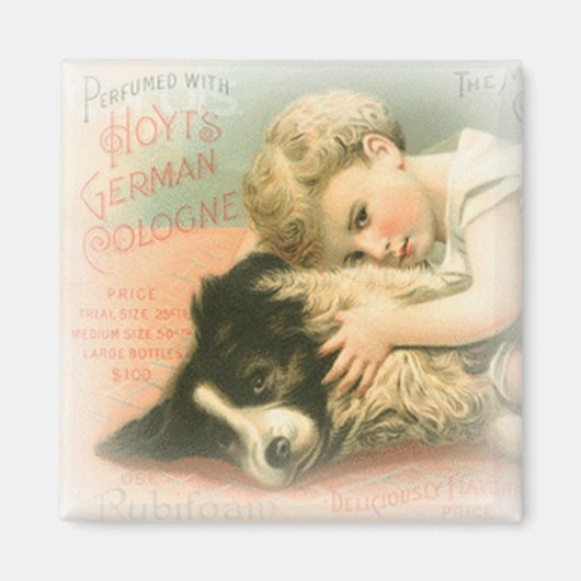 Antiker Border Collie Magnet (Vorne)