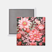 Antiker Botanischer Blüten-Garten Magnet (Vorderseite/Rückseite)