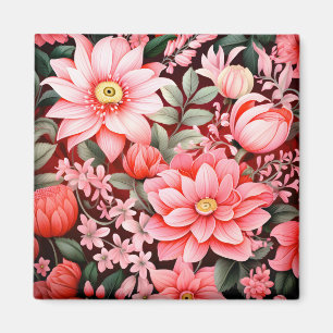 Antiker Botanischer Blüten-Garten Magnet