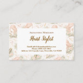 Antiker Botanischer Friseur Visitenkarte (Rückseite)