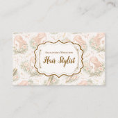 Antiker Botanischer Friseur Visitenkarte (Vorderseite)