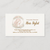 Antiker Botanischer Friseur Visitenkarte (Rückseite)