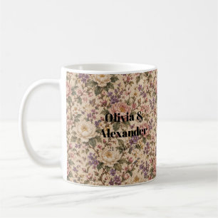 Antiker botanischer Rosengarten & Schmetterlingsmu Kaffeetasse