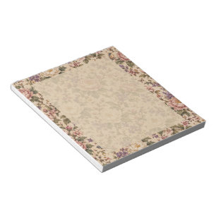 Antiker botanischer Rosengarten & Schmetterlingsmu Notizblock
