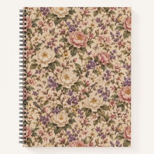 Antiker botanischer Rosengarten & Schmetterlingsmu Notizblock