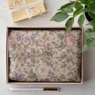 Antiker botanischer Rosengarten & Schmetterlingsmu Seidenpapier