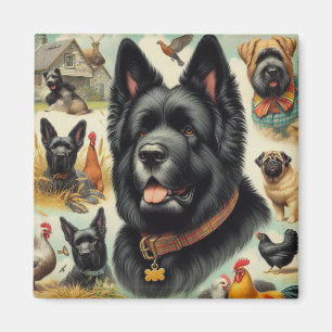 Antiker Bouvier des Flandres nahtlos Magnet
