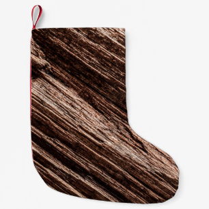 Antiker, brauner Holzboden. alt, Kleiner Weihnachtsstrumpf