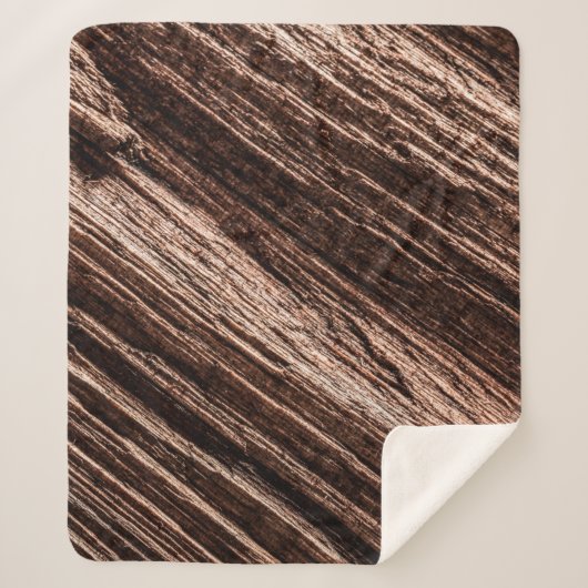 Antiker brauner Holzboden. Sherpadecke (Vorderseite)