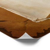 Antiker Brief schreibt Ihre eigene Nachricht indiv Poster (Ecke)