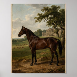 Antiker britischer Reitsport-Jäger I Poster