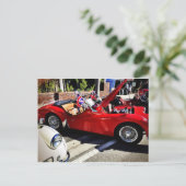 Antiker britischer Wagen Postkarte (Stehend Vorderseite)