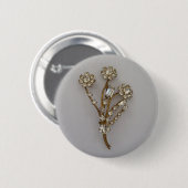 ANTIKER BROCHE-KNOPF BUTTON (Vorne & Hinten)
