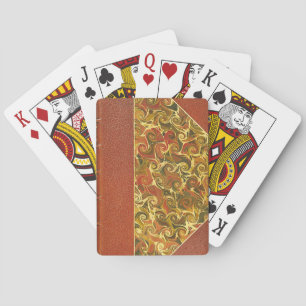 Antiker Bucheinband, verziertes Spiralmuster Spielkarten
