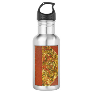 Antiker Bucheinband, verziertes Spiralmuster Trinkflasche