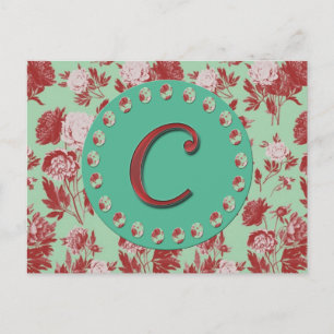 Antiker Buchstabe C Postkarte