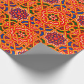 Antiker Bunter Teppichdruck Geschenkpapier (Ecke)
