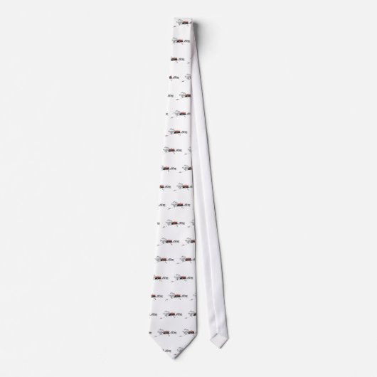 Antiker Camper und Auto Krawatte (Vorderseite)