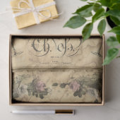 Antiker Champagner und Gebote & Florals Dekoupage Seidenpapier (Geschenk)