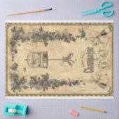 Antiker Champagner und Gebote & Florals Dekoupage Seidenpapier (Basteln)