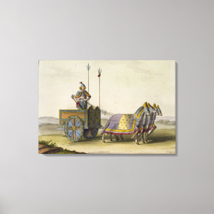 Antiker chinesischer Kriegskariot, von 'Le Costume Leinwanddruck