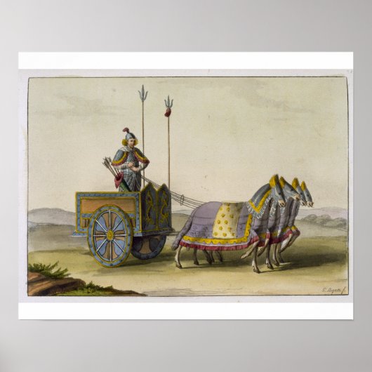 Antiker chinesischer Kriegskariot, von 'Le Costume Poster (Vorne)