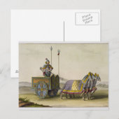 Antiker chinesischer Kriegskariot, von 'Le Costume Postkarte (Vorne/Hinten)