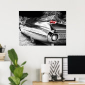 Antiker Chrom-Wagen Poster (Heimbüro)