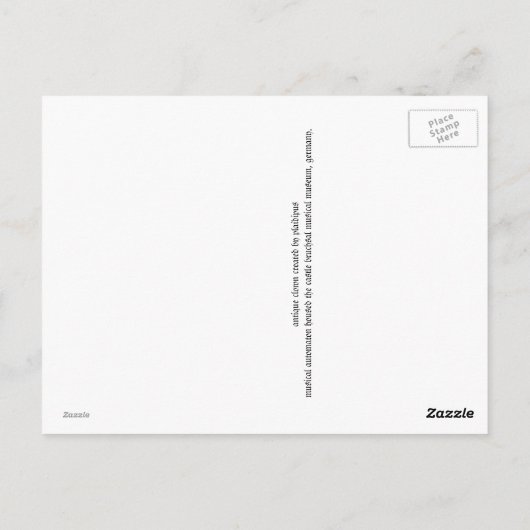 antiker Clown Postkarte (Rückseite)