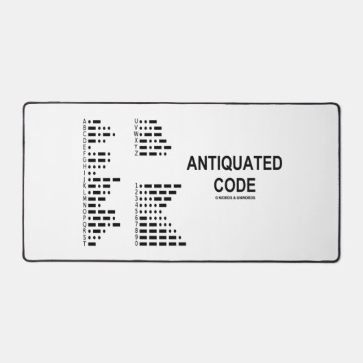 Antiker Code Internationaler Morse-Code-Spaß Schreibtischunterlage (Vorderseite)