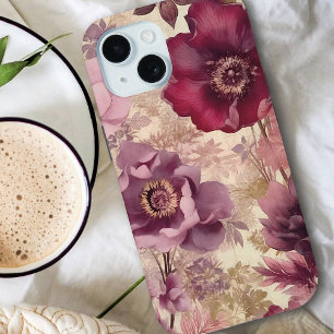 Antiker Cottage Florals in Lila und cremefarben Case-Mate iPhone Hülle