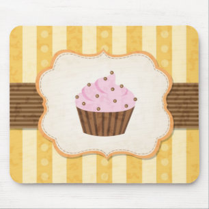 Antiker Cupcake-Hintergrund Mousepad